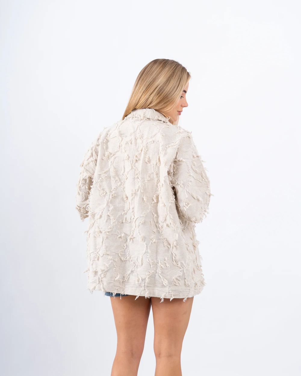 Textured Button-Up Over-Shirt - Venti