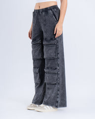 Acid Washed Cargo Sweatpants