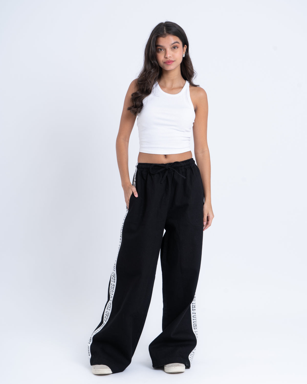 Wide Leg Twill Pants