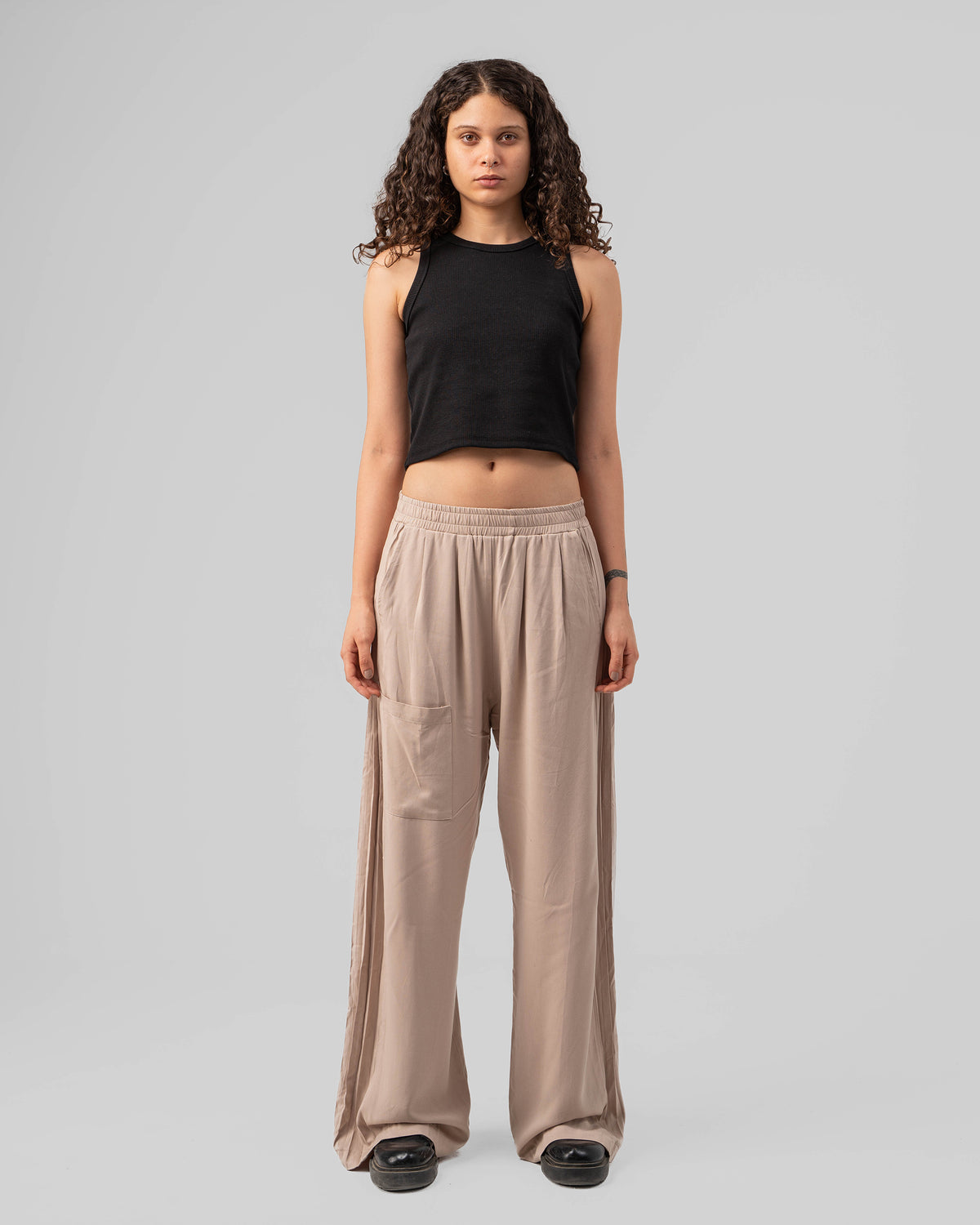 Pleated Side Pants