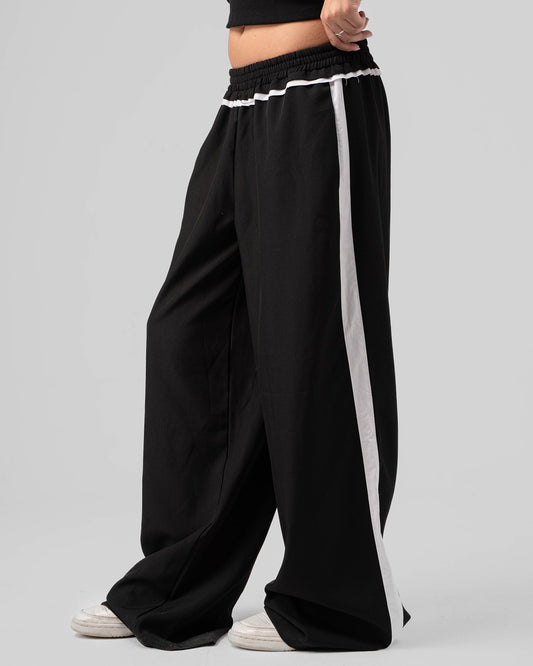 Contrast Side Straight Pants