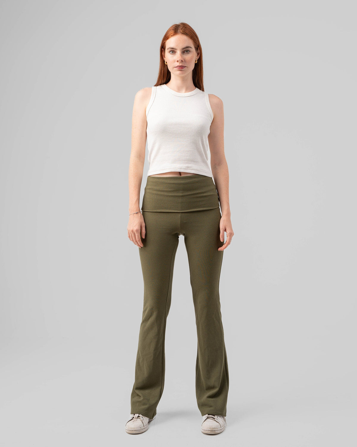 Flare Folded Waist Pants