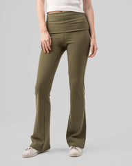 Flare Folded Waist Pants