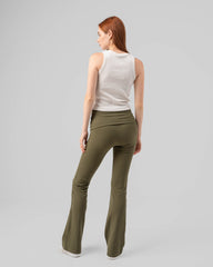 Flare Folded Waist Pants