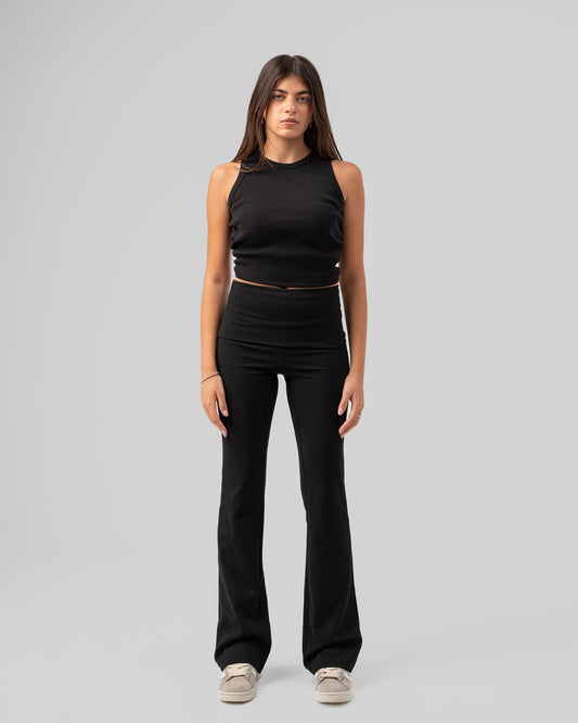 Flare Folded Waist Pants