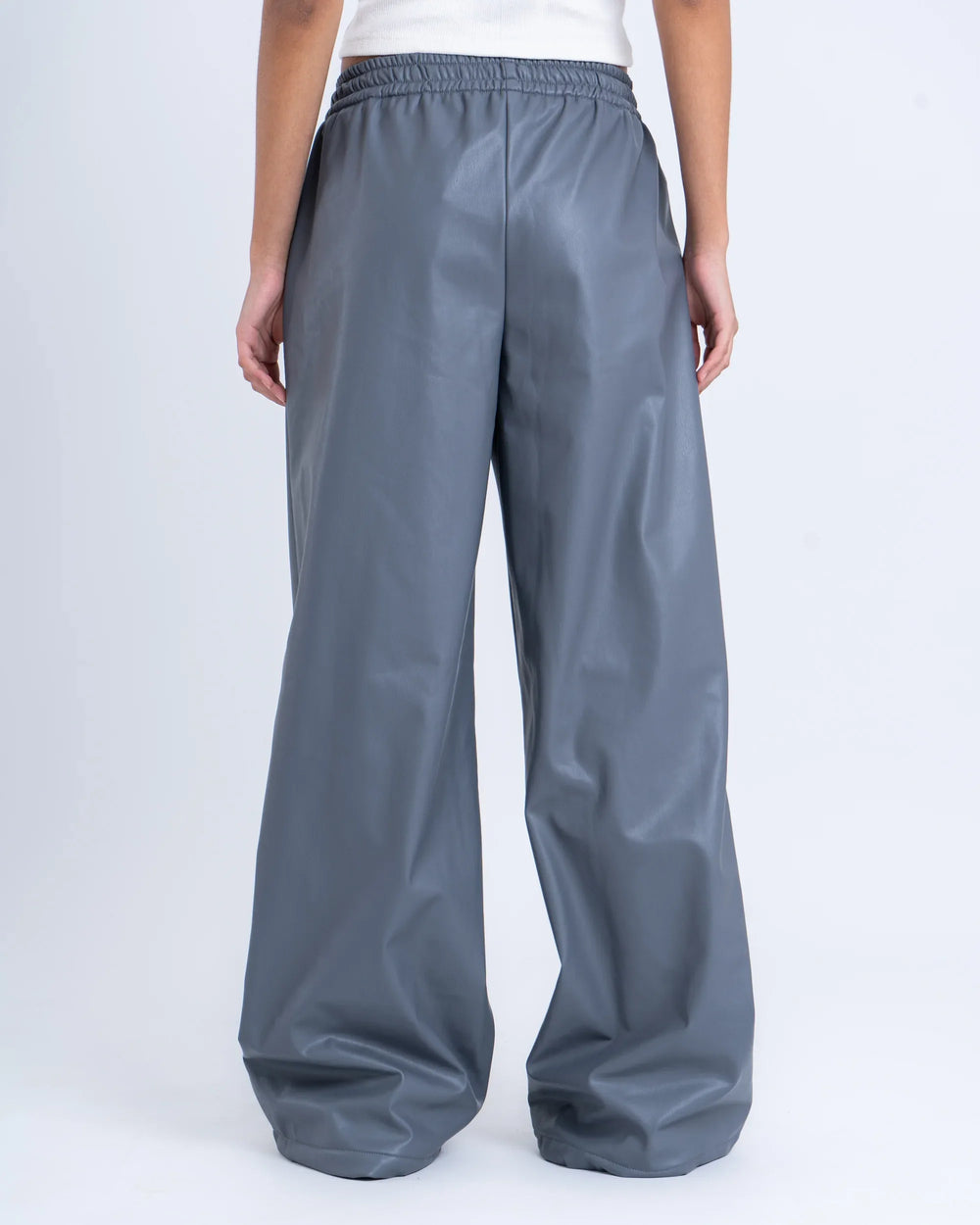 Faux Leather Wide-Leg Pants - Venti