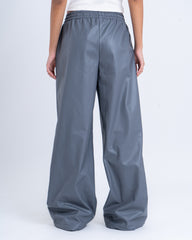 Faux Leather Wide-Leg Pants