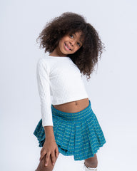 Pleated Tweed Skirt