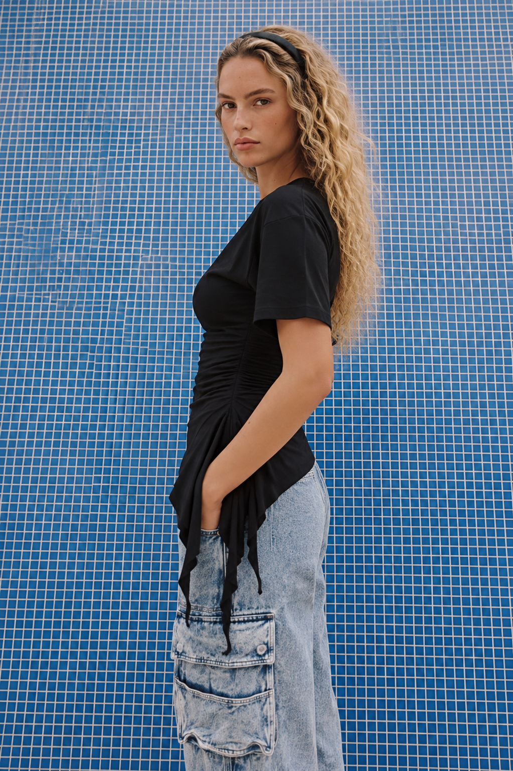 Women assymetric tshirt