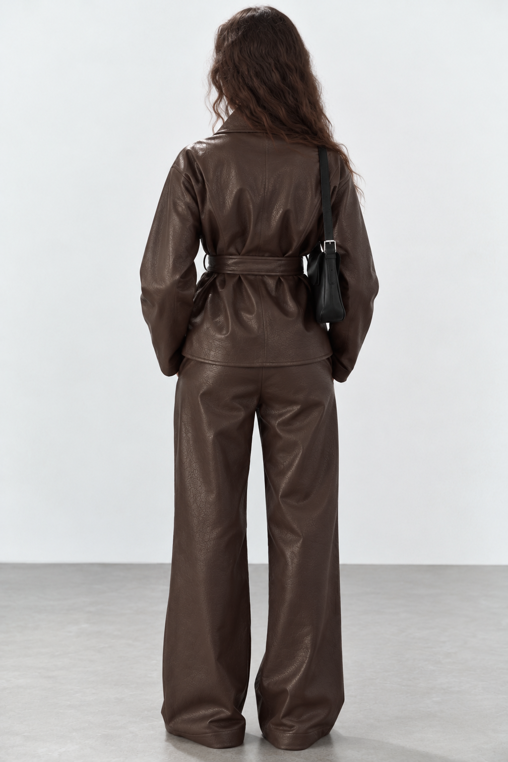 Women's "Midnight Muse" Belted Jacket – Wide Lapels & Wrap Front