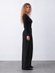 Women side folded pants