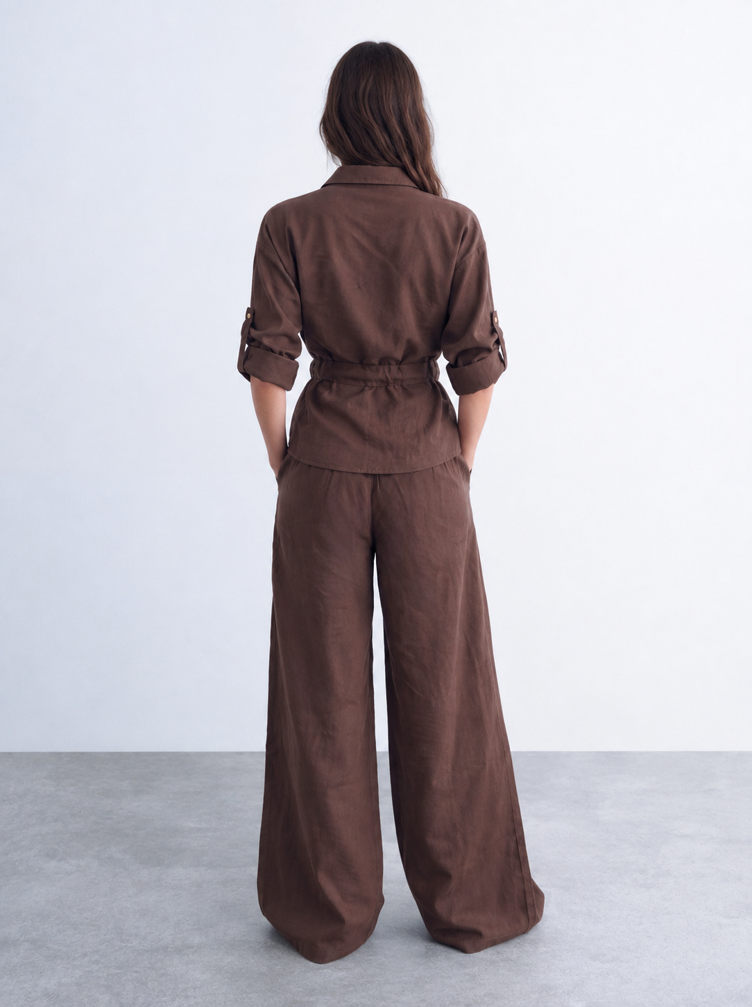 Women drawstring blouse