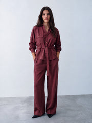 Women drawstring blouse