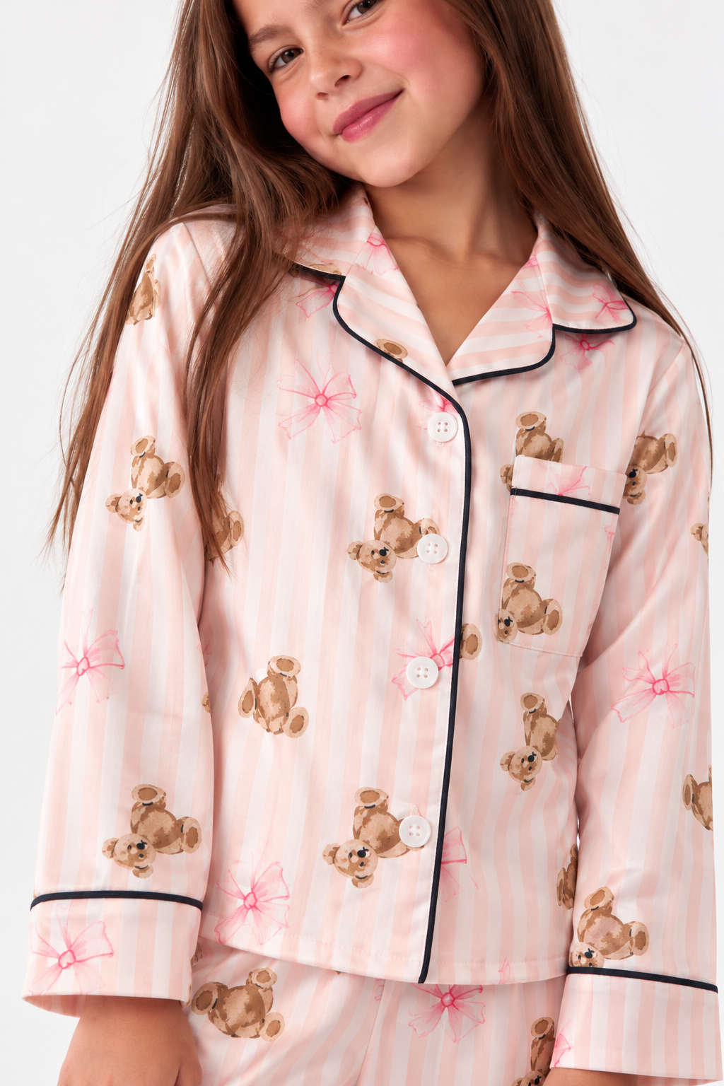 Girl teddies silk pj