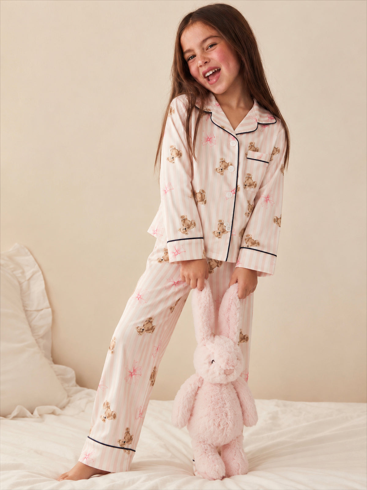 Girl teddies silk pj