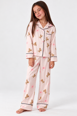 Girl teddies silk pj
