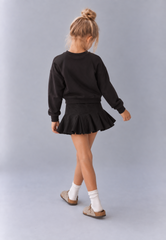 Kids "Midnight Pleats" Black Tennis Skirt