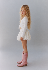 Girl sequin puff ball skirt