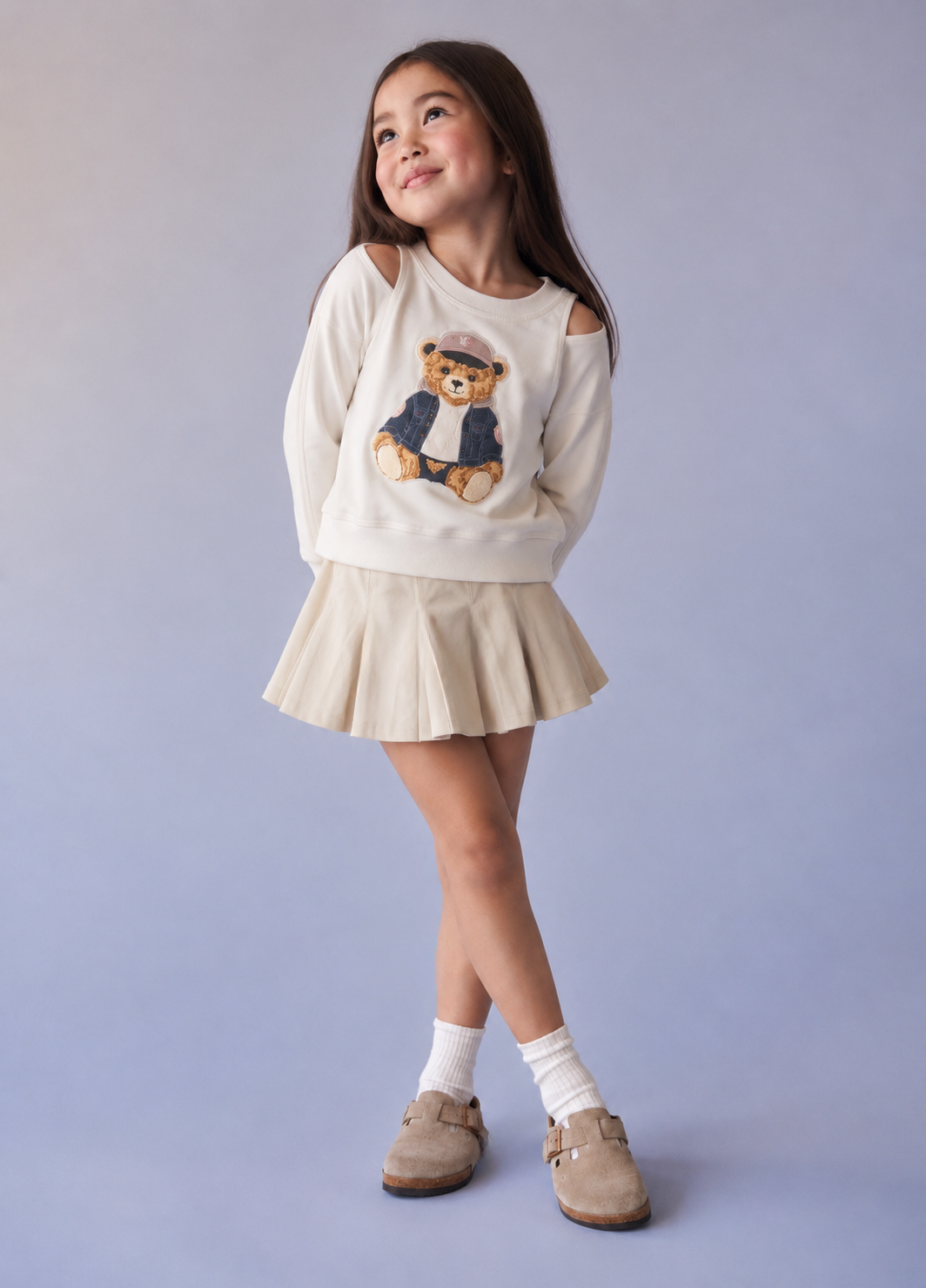 Girl pleats soft skirt