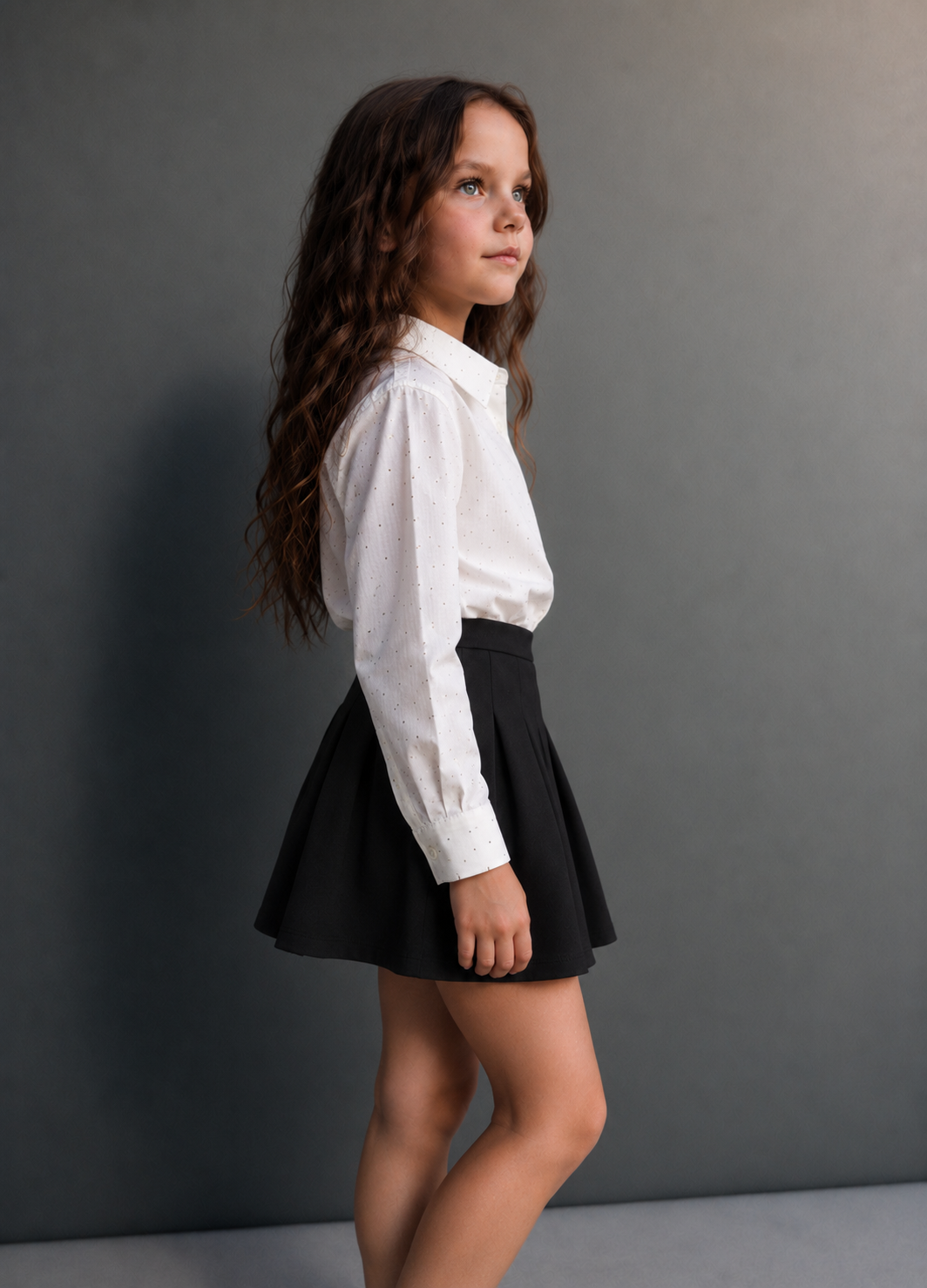Girl pleats soft skirt