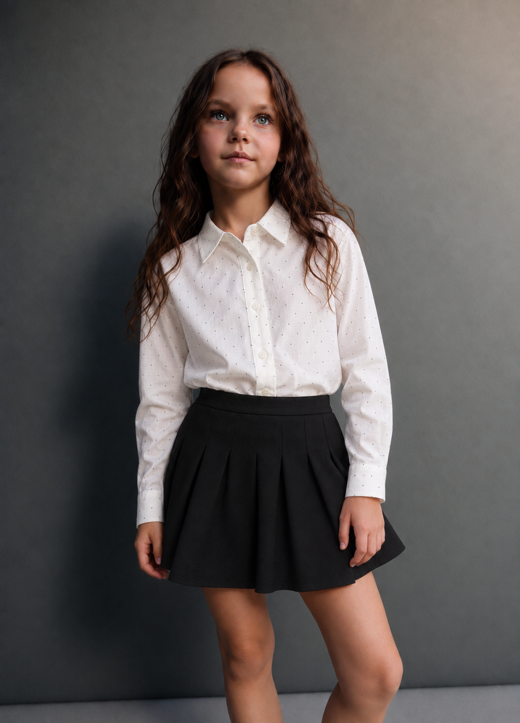 Girl pleats soft skirt