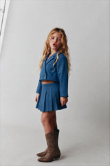 Girl sparkled denim jacket