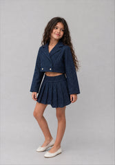 Girl sparkled denim jacket
