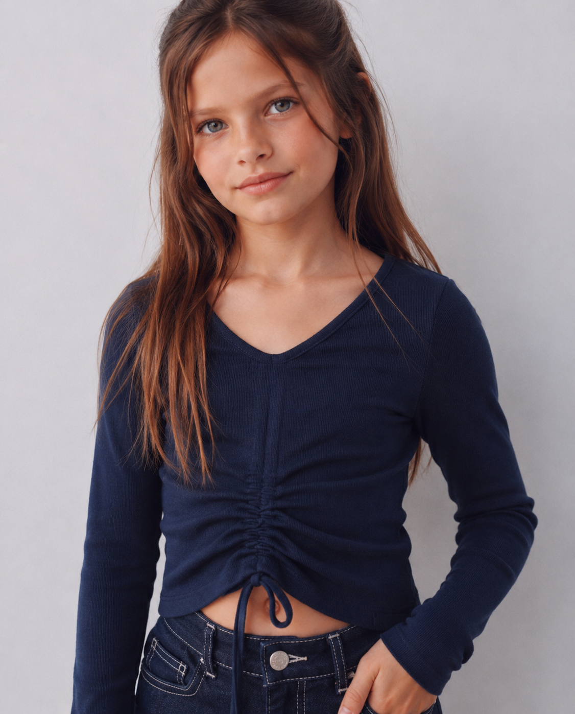 Girl drawstring top