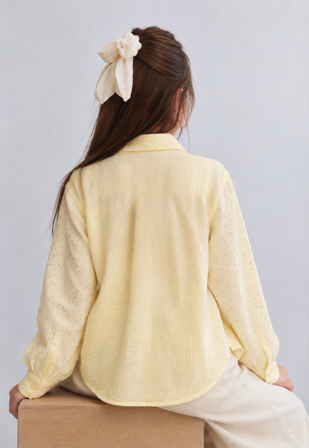 Girl sparkled two pcs shirt