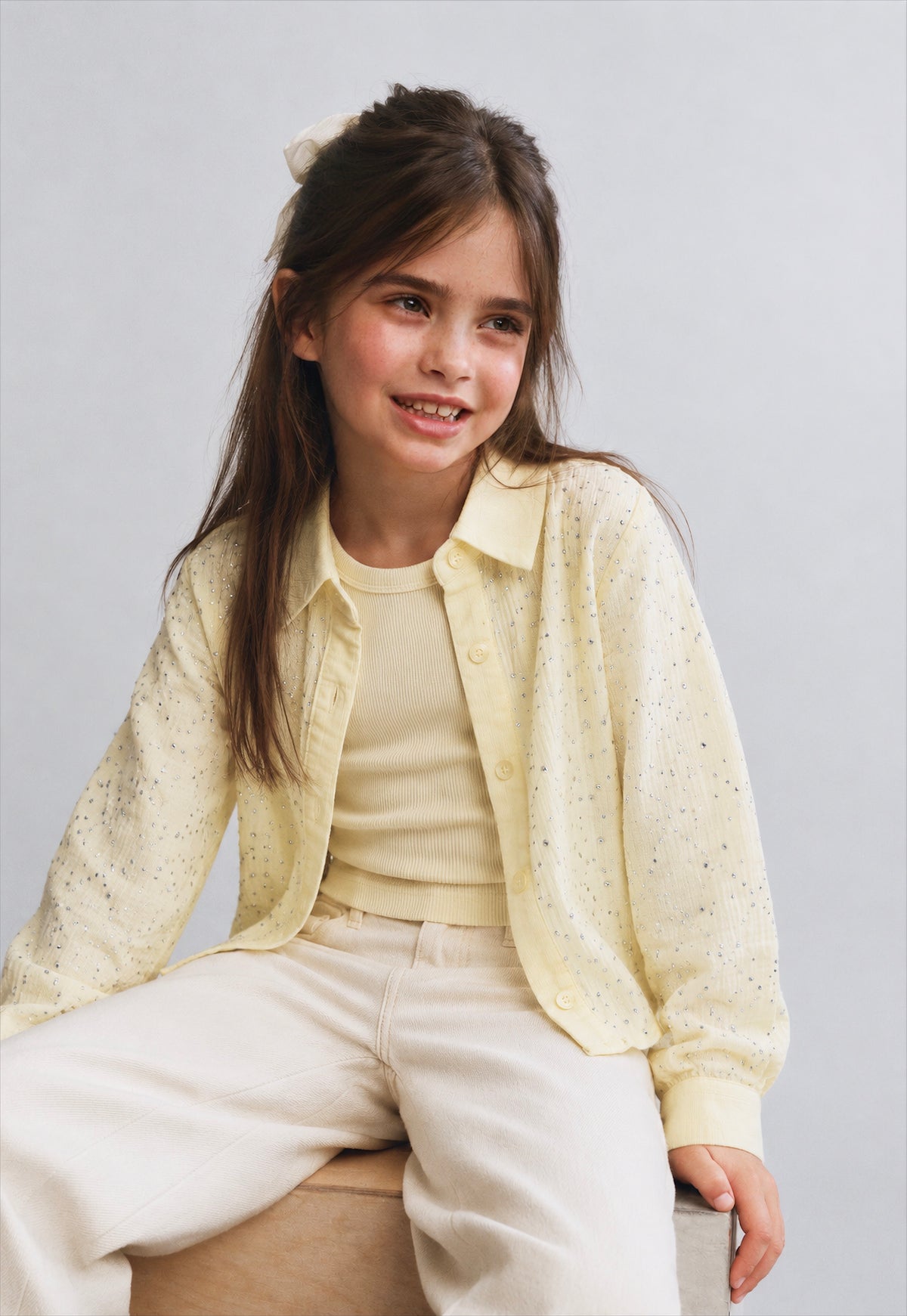 Girl sparkled two pcs shirt