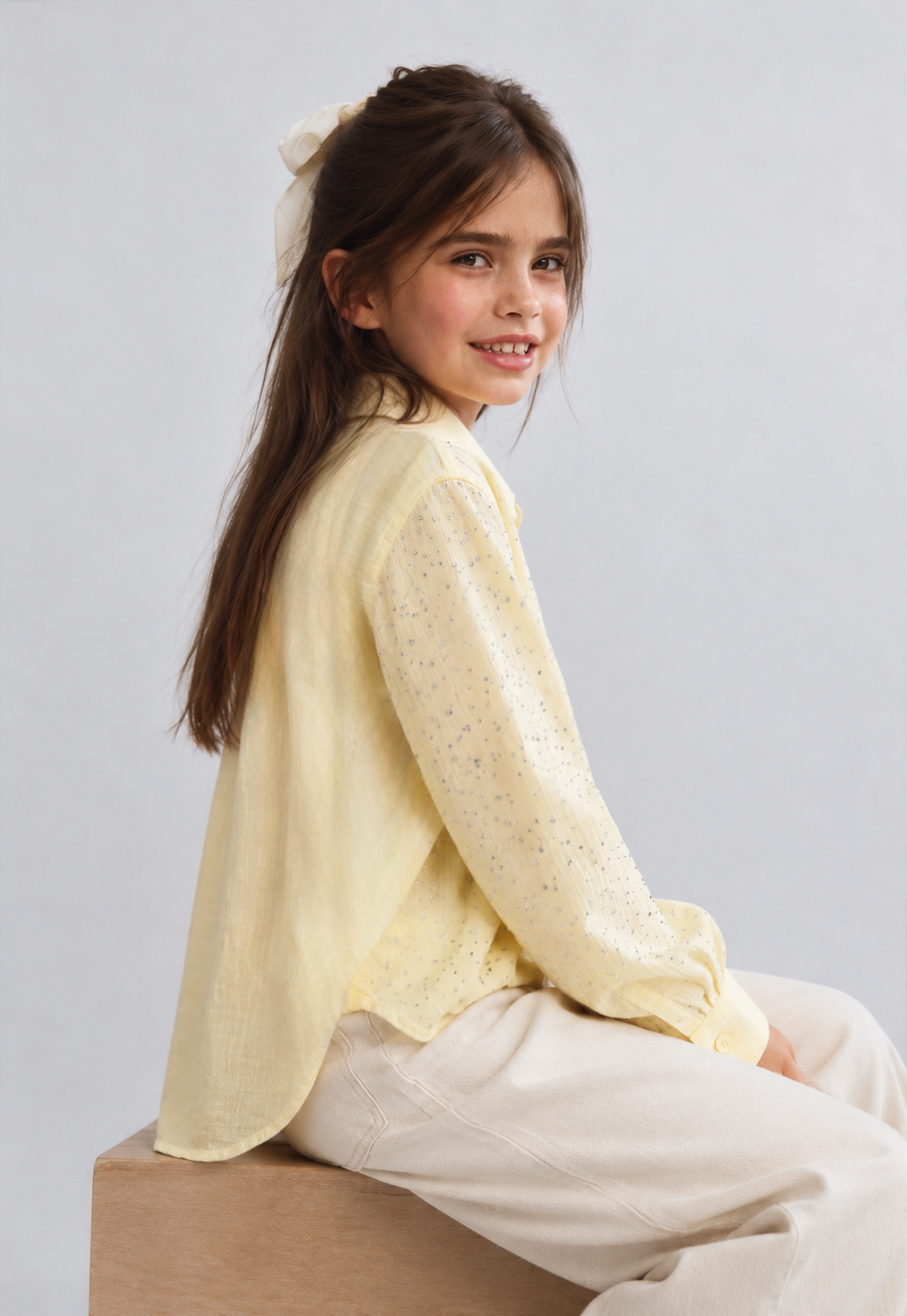 Girl sparkled two pcs shirt