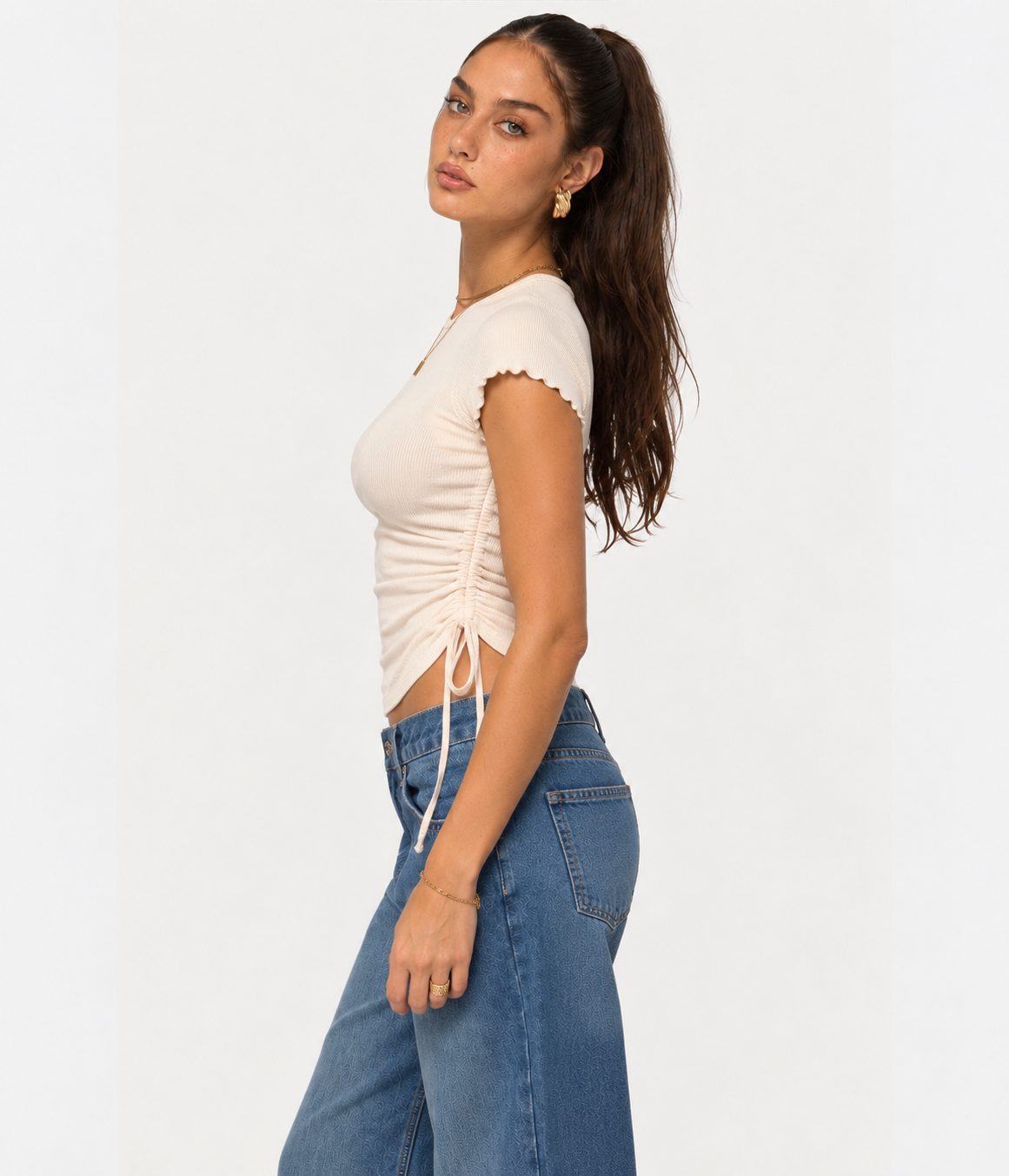 Teens ribbed drawstring
