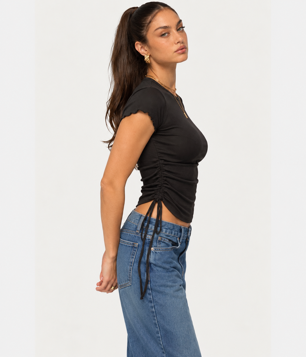 Teens ribbed drawstring