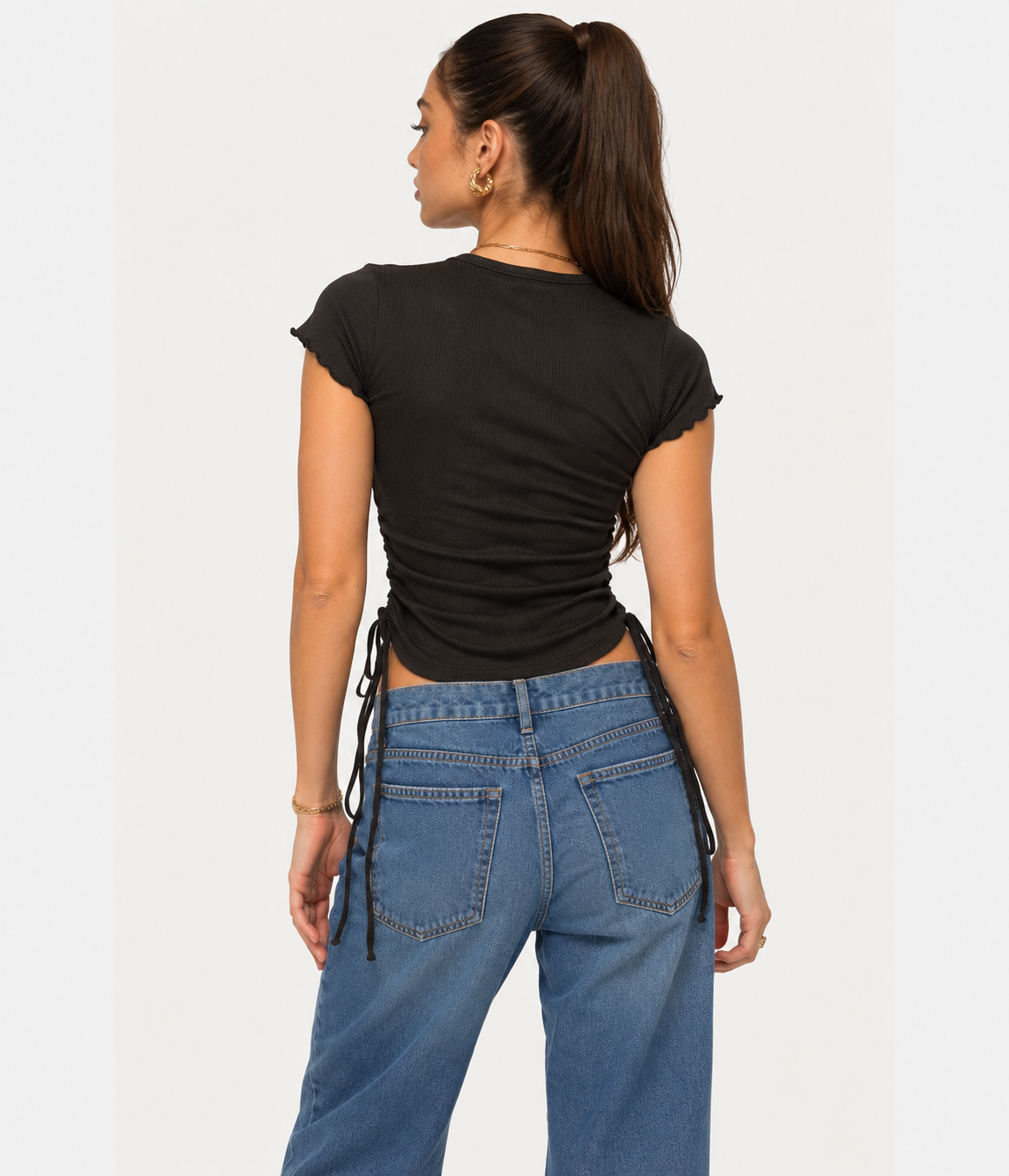 Teens ribbed drawstring