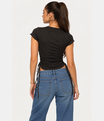 Teens ribbed drawstring