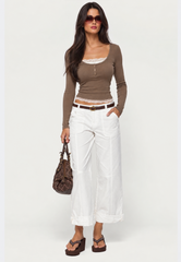 Teens top with lace contrast