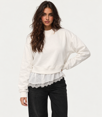 Teens sweatshirt with lace