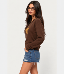 Teens star print off shoulder