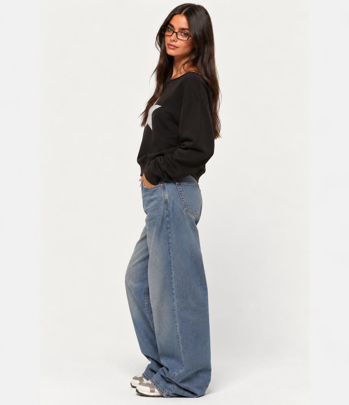 Teens star print off shoulder