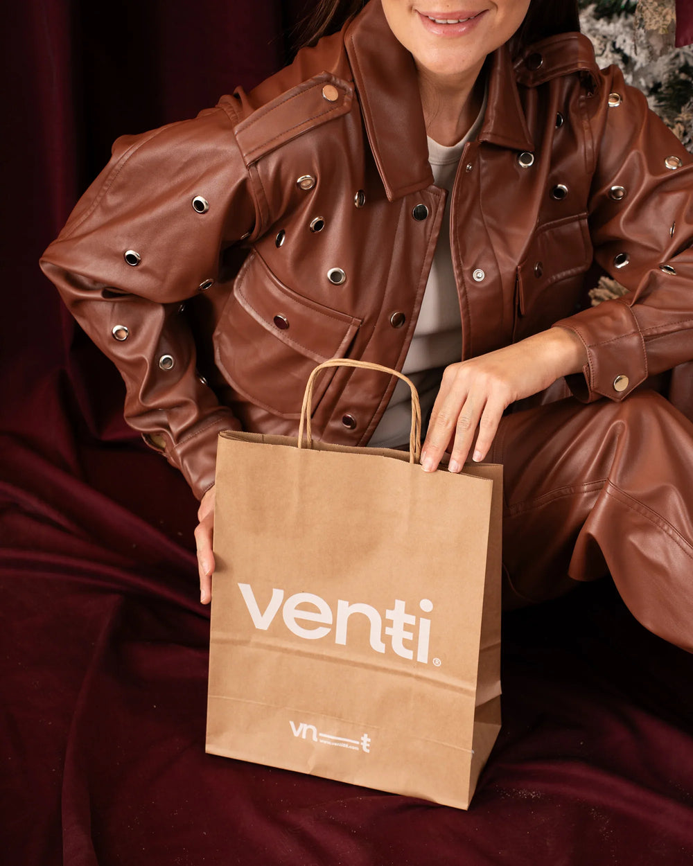 Statement Studded Leather Jacket - Venti