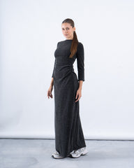 Maxi Draped Knit Dress