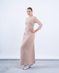 Maxi Draped Knit Dress