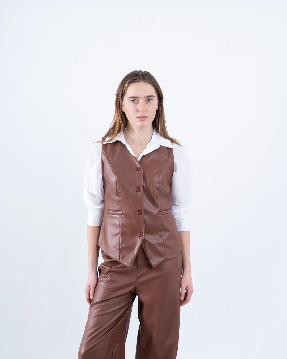 Tailored Leather Vest - Venti