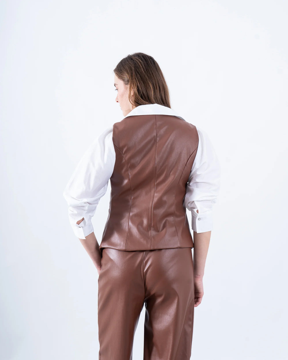 Tailored Leather Vest - Venti