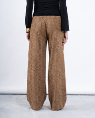 Suede Leopard Print Pants