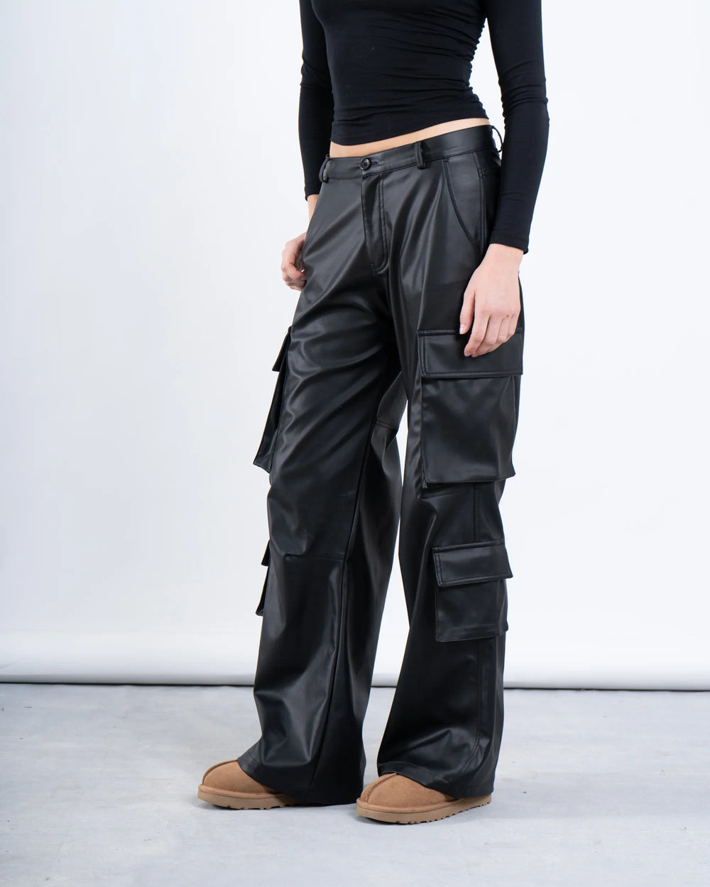 Faux Leather Cargo Pants - not ready yet - Venti
