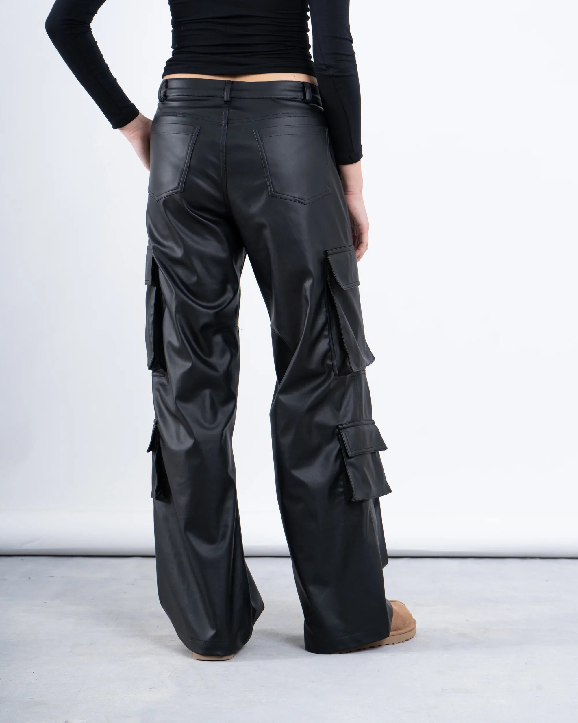 Faux Leather Cargo Pants - not ready yet - Venti