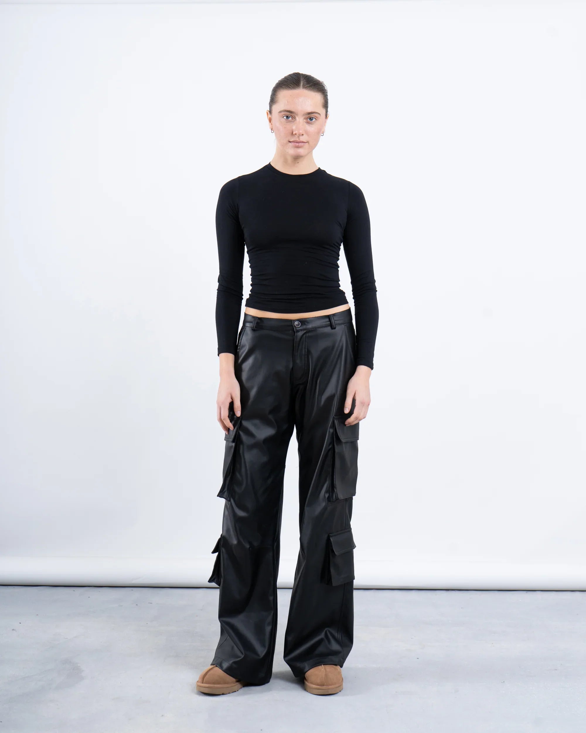 Faux Leather Cargo Pants - not ready yet - Venti