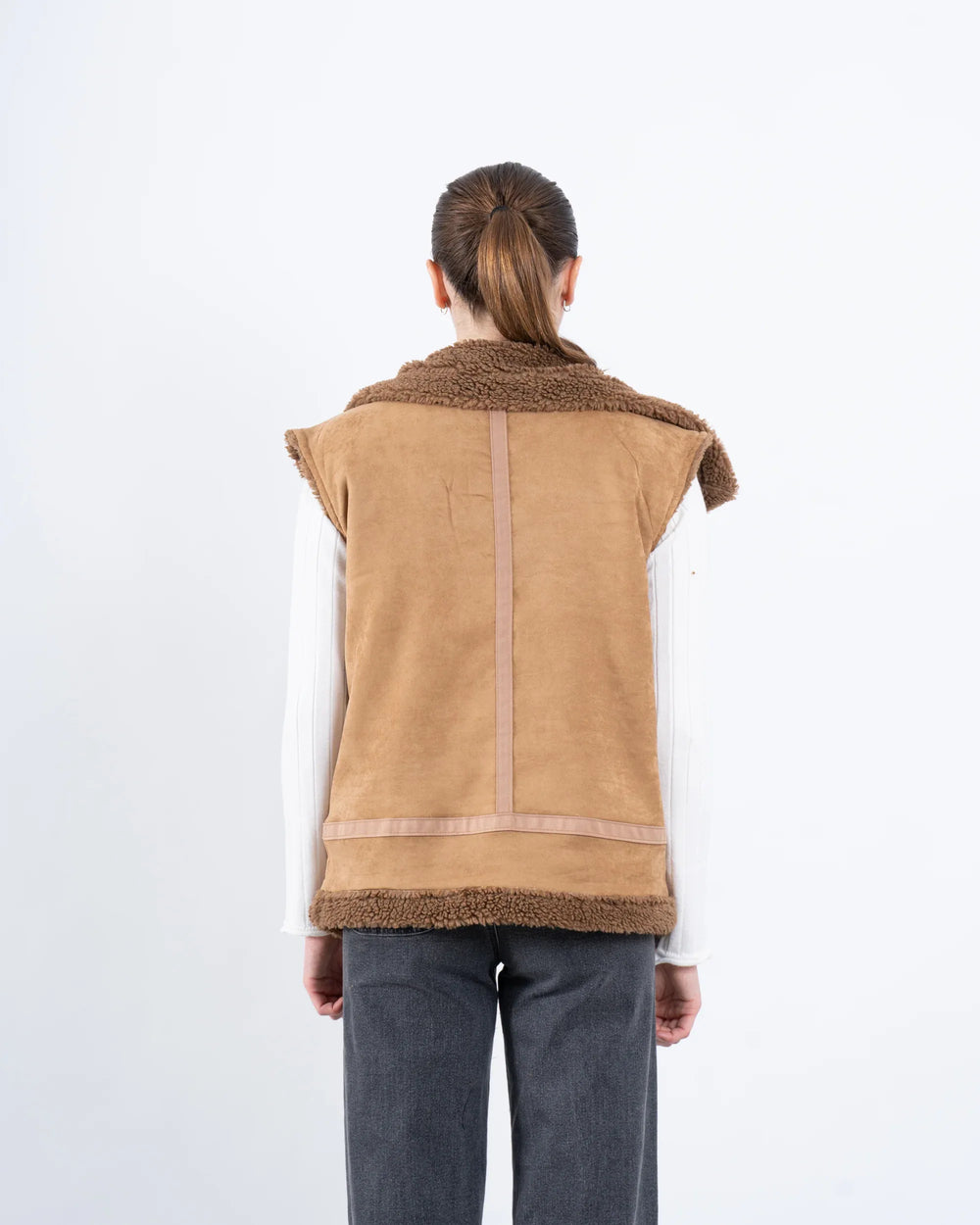 Double-Face Suede & Teddy Vest - Venti