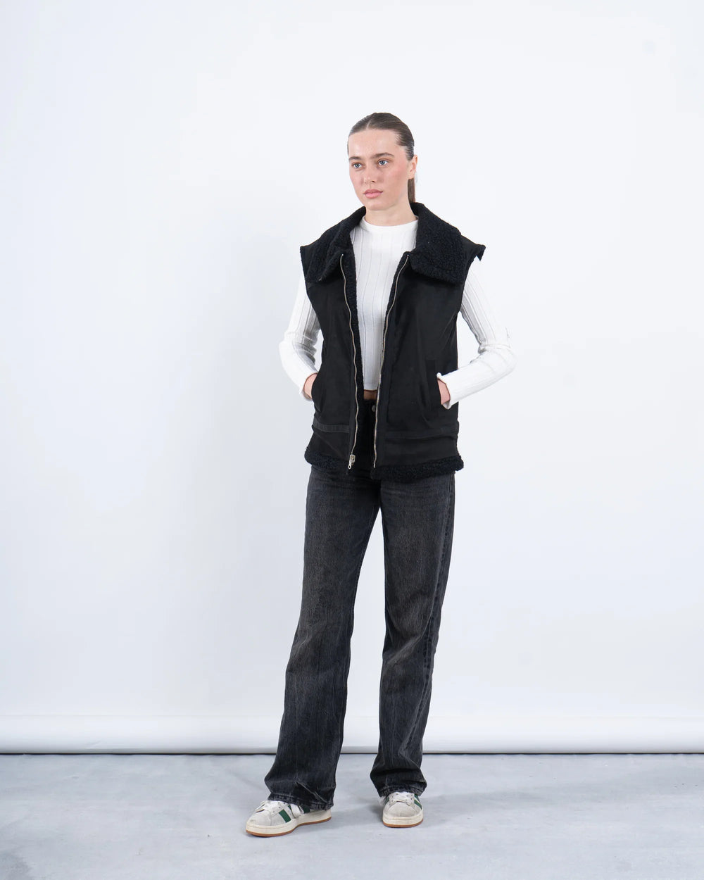Double-Face Suede & Teddy Vest - Venti